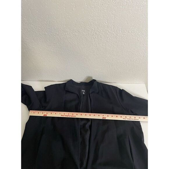 Eileen Fisher Size XL Black Jacket Open Front Blazer Short Pockets - Picture 6 of 9